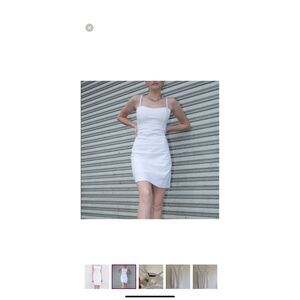 Brandy Melville Karla Dress White Cotton Mini Sleeveless Tank One Size XS/S